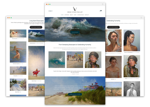 Gallery design with the title 'Irene Vitale Art'