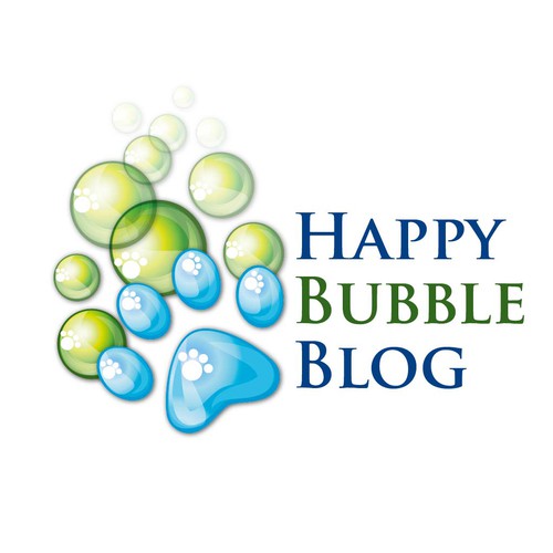 Bubble design with the title 'Happy Bubble Blog Logo'