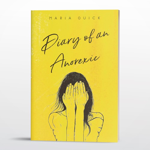Female book cover with the title 'Poignant cover for a book about a woman with anorexia'