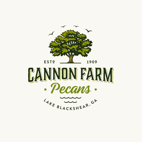 Traditional design with the title 'Cannon Farm Pecans'