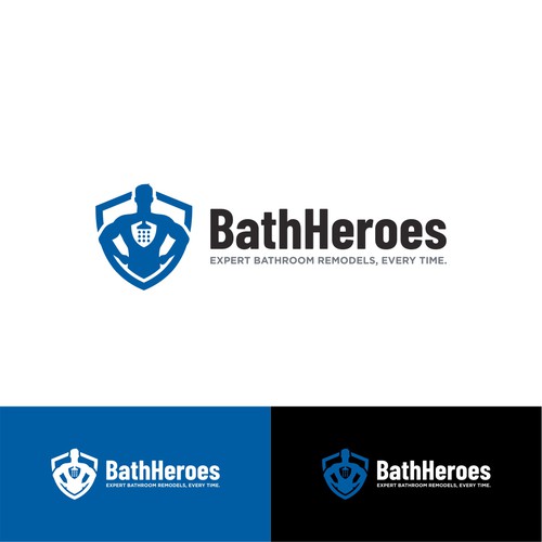 Logo with the title 'Logo concept for BathHeroes'
