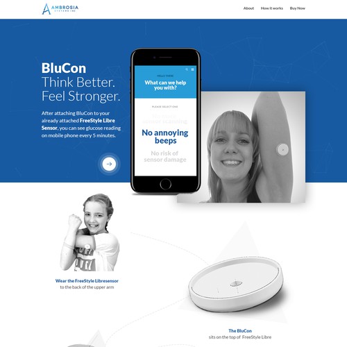 Health website with the title 'Blucon'