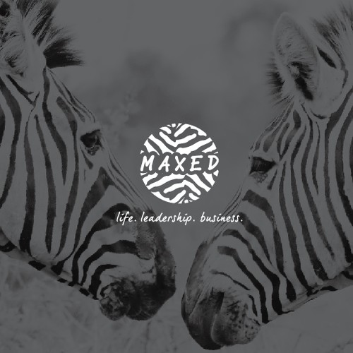 Zebra logo with the title 'zebra pattern abstract concept for MAXED'