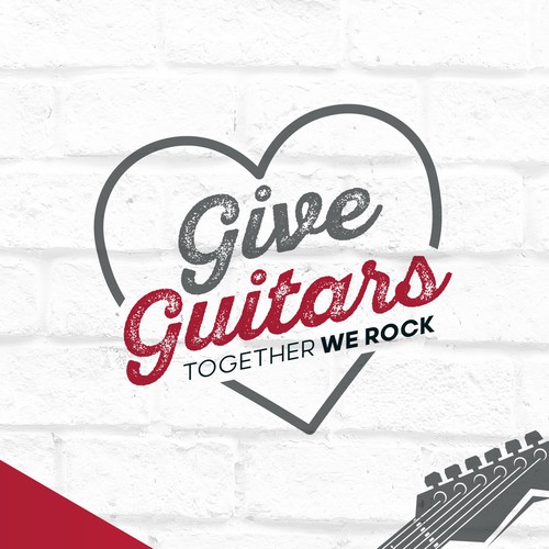 Guitar logo with the title 'Give Guitars'