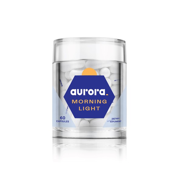 Minimal packaging with the title 'Aurora labels & shipping box'