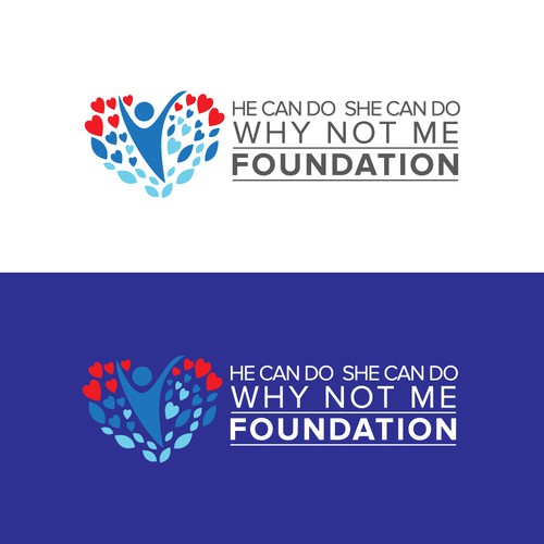 Foundation logo with the title 'He can do-She can do, Why not me Foundation'