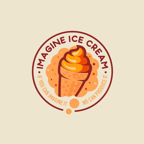 Frozen food logo with the title 'ice cream logo'