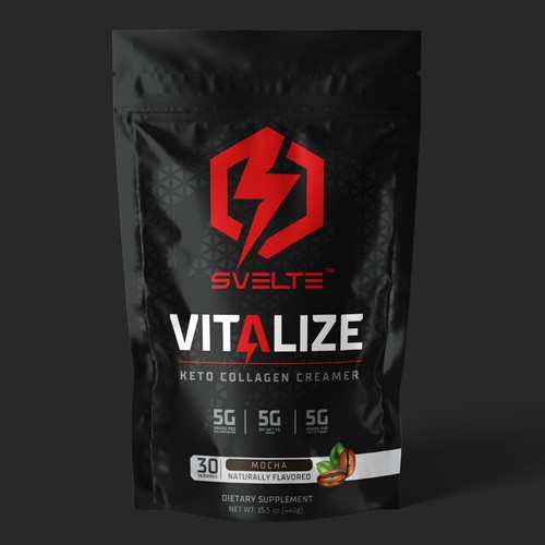 Pouch packaging with the title 'SVELTE VITALIZE '