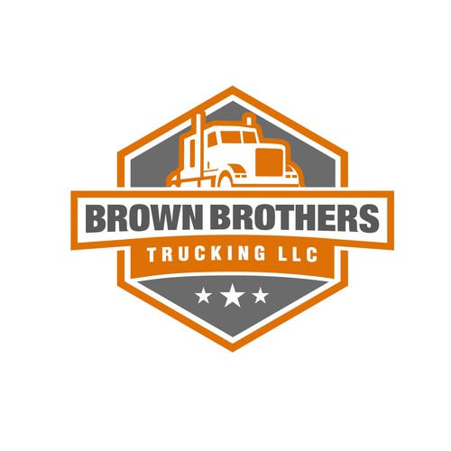 Sticker logo with the title 'A Bold Masculine Concept for Trucking Company'