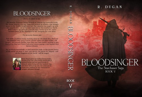 Professional book cover with the title 'The Starchaser Saga: BLOODSINGER'