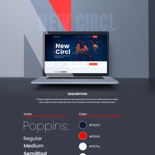 Internet website with the title 'NewCircl'