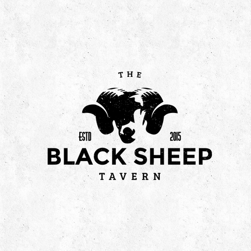 Tavern design with the title 'Logo for BLACK SHEEP'