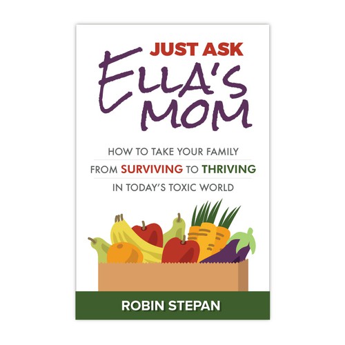 Purple book cover with the title 'Book cover design'