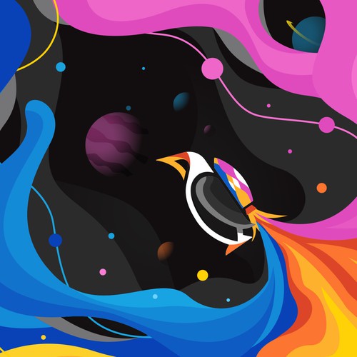 Wall artwork with the title 'Neon Graphic for Trampoline Park Stunt Jump Airbag Attraction'