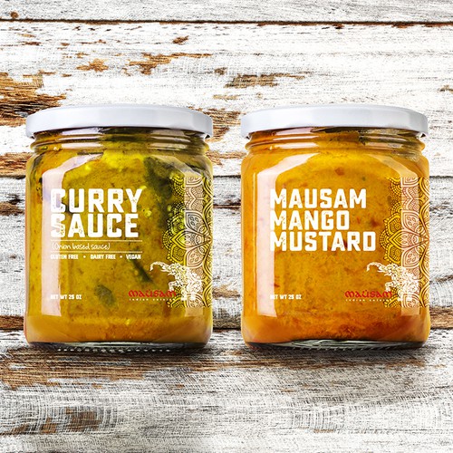 Packaging label with the title 'mausam'