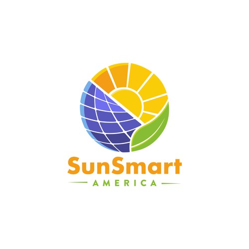 Solar panel design with the title 'Logo for solar sales company'
