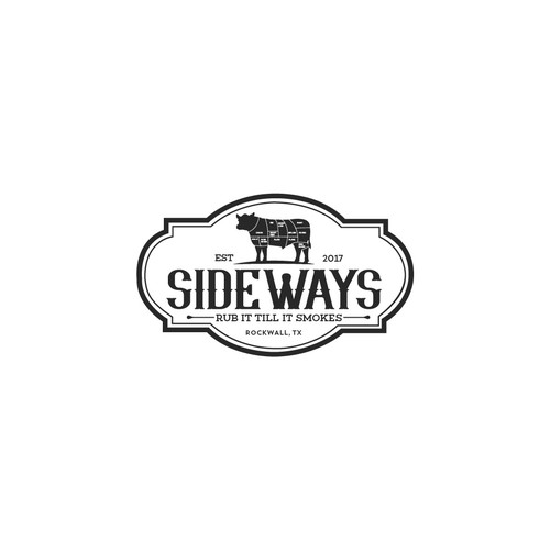 BBQ logo with the title 'SIDEWAYS'