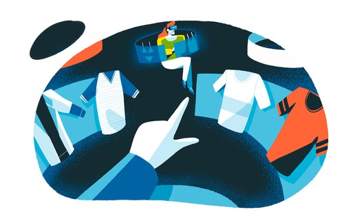 Marketing illustration with the title 'choosing'