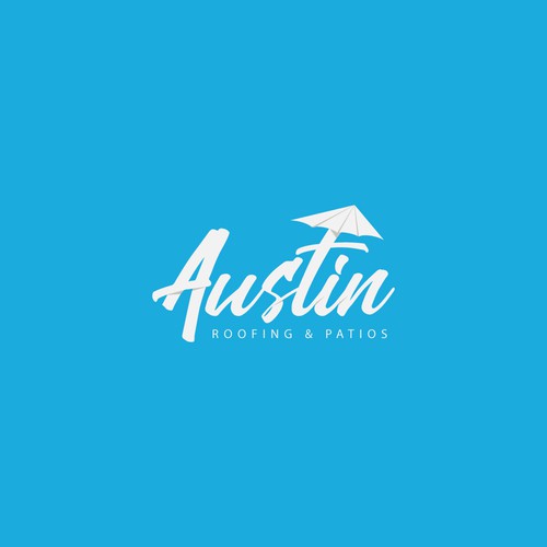 Austin logo with the title 'Austin Roofing & Patios Logo Design'