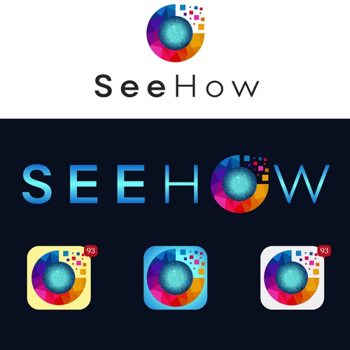 Fingerprint logo with the title 'See How tech company logo'