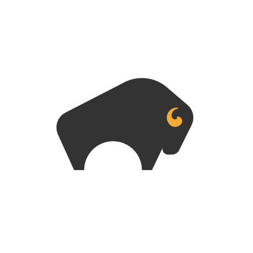 Blacked logo with the title 'Bison Logo Concept  '