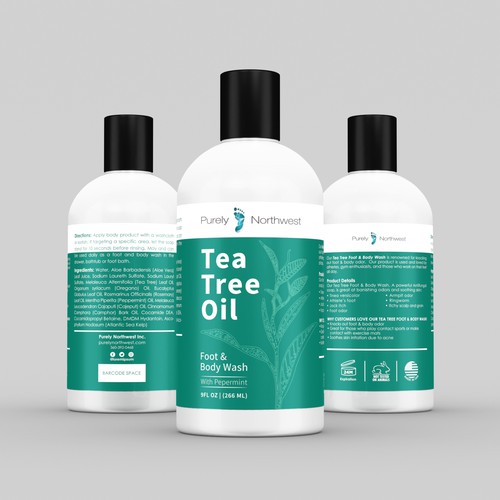 White label with the title 'bottles label design'