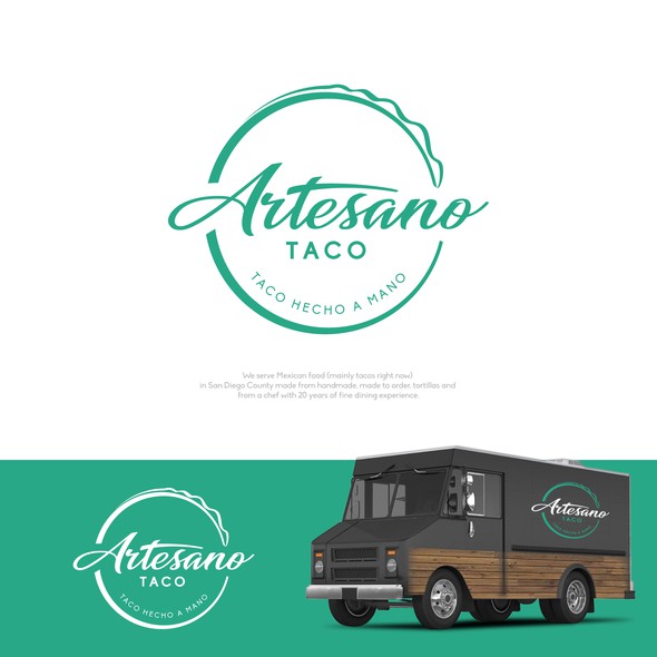 Taco logo with the title 'ARTESANO TACO'