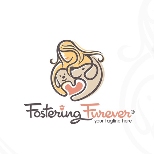 Pet logo with the title 'Pet care logo (ON SALE)'