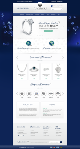 Online store website with the title 'Create the next website design for Dimond Trading Center'