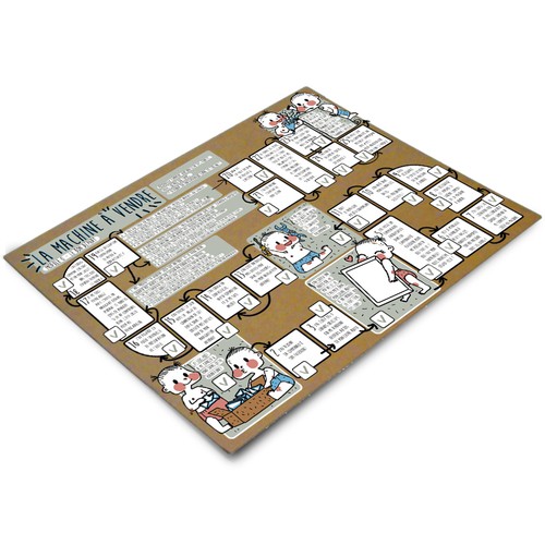 Cardboard design with the title 'a game mock up'