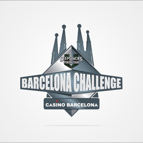 Tour design with the title 'Create the next logo for DeepStacks Poker Tour Barcelona Challenge'