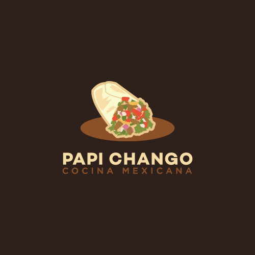 Mexican restaurant logo with the title 'papi chango'