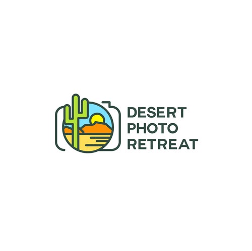 Retreat design with the title 'Desert Photo Retreat'
