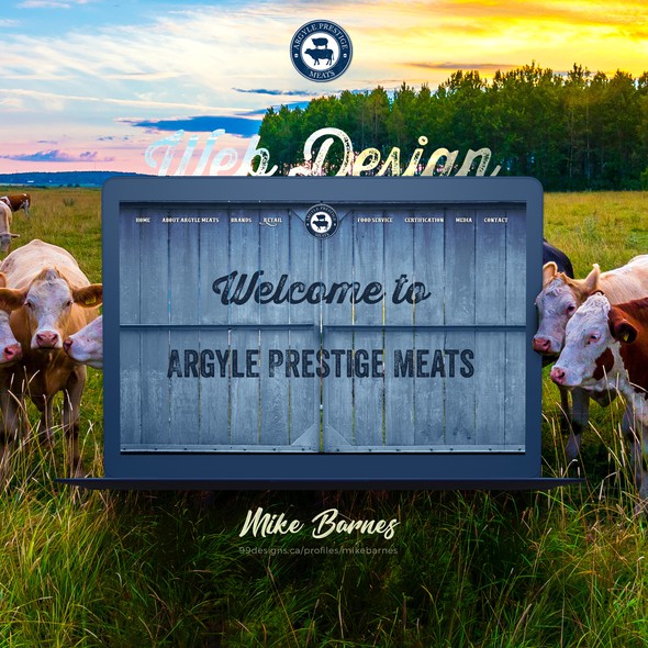 Agriculture website with the title 'Argyle Prestige Meats'