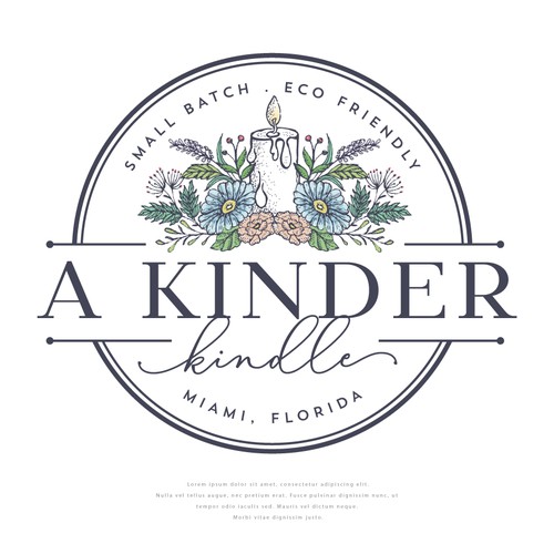 Badge logo with the title 'A KINDER KINDLE'