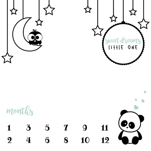 Cute animal design with the title 'Baby Blanket'