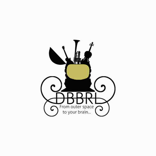 Instrument logo with the title 'Space man band logo'