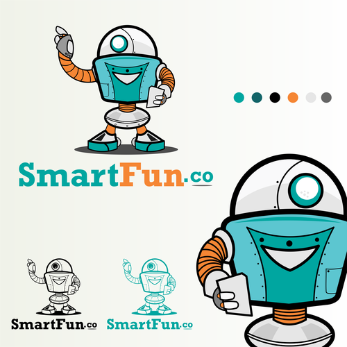 Robotics design with the title 'logo and mascot'