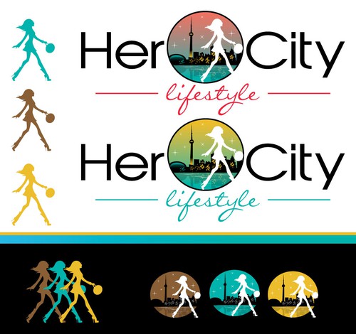 Skyline design with the title 'logo for HER CITY'