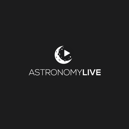 Movie logo with the title 'Logo for a youtube channel about astronomy live report'