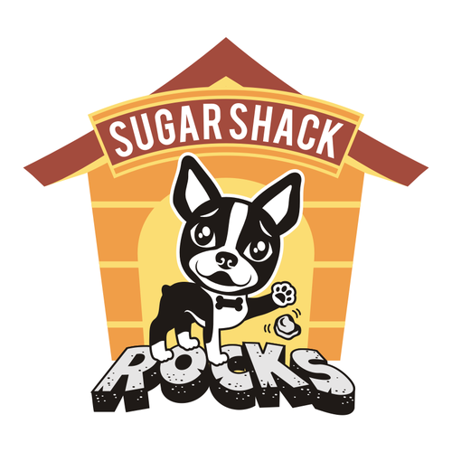 Dog house logo with the title 'Logo for a site devoted to the adorable Boston Terrier'