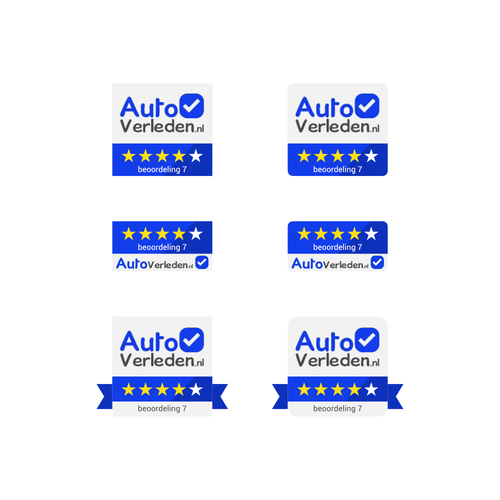 Review design with the title 'Auto Verleden Widget Design'