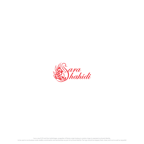 Swan logo with the title 'Sara Shahidi logo'