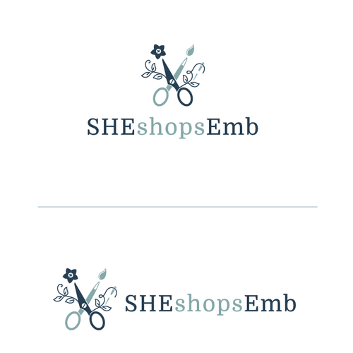 Embroidery design with the title 'Logo for hobby articles website'