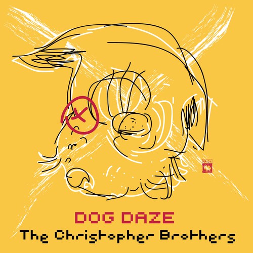 Imagination artwork with the title 'the DOG on Yellow Wall ... ALBUM COVER '