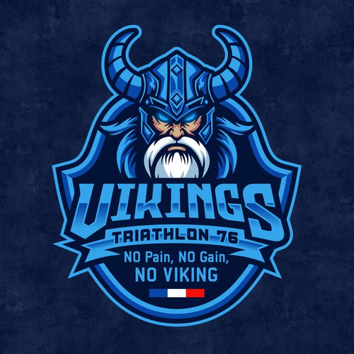 Viking ship logo with the title 'Vikings triathlon'