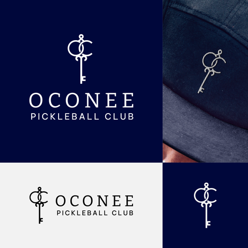 Pickleball  logo with the title 'Oconee Pickleball Club Logo'