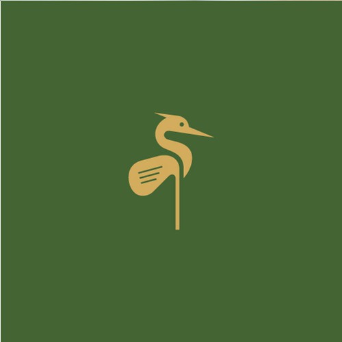 Golf club logo with the title 'Clever Design for Egret&Iron, a Golf Company'