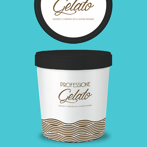 Gelato design with the title 'Rótulo para fábrica de Gelatos '