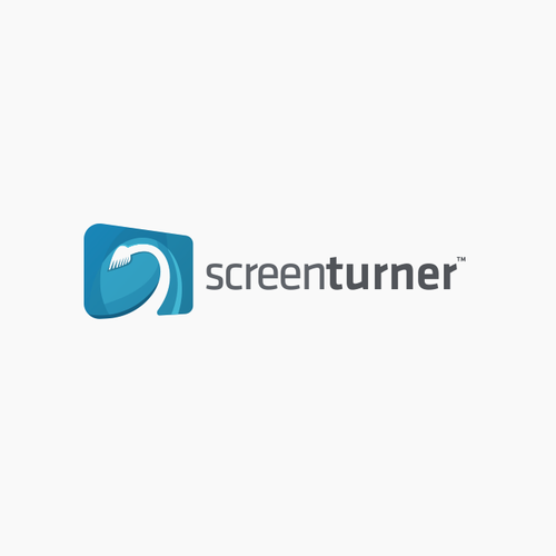 Screen design with the title 'Logo design for screenturner'